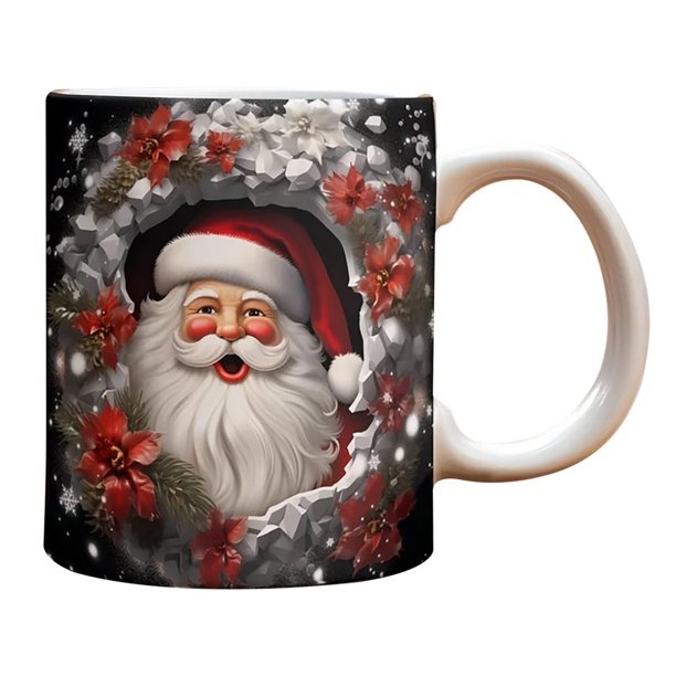 Teissuly Christmas Three-dimensional Old Man Mug, Suitable for Birthdays, Halloween, Anniversaries And Christmas Gifts Teissuly WER202311214735