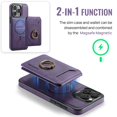 thumbnail image 5 of Decase Compatible with iPhone 16 Pro Max 2 in 1 Detachable Card Bag RFID Blocking Wallet Case,Durable PU Leather Wallet Magnetic Case with Card Holder Card Slots Phone Cover with Ring Stand,Purple, 5 of 10