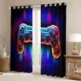 thumbnail image 2 of Manfei Gamer Gaming Black Out Curtains,Modern Video Game Curtains Pack of 2 (42x63 Each),Retro Cartoon Gamepad Bedroom Curtains For Kid Boy,Lightweight Room Decorative, 2 of 6