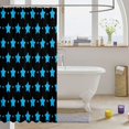 thumbnail image 3 of Manfei Minimalist Stars Shower Curtain 72Wx72L,Cute Polka Dot Bathroom Curtain,Black Blue, 3 of 5