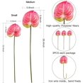 thumbnail image 2 of HAOSHICS 22 "Artificial Anthurium Lily Flowers Permanent Flower,3 Pcs Tropical Imitation Plant Flower Bouquets for Table Centerpieces,Bridal Wedding Festival Decor Flower, 2 of 6