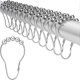thumbnail image 1 of Shower Curtain Hook Rings, Stainless Steel Roller Balls Bath Curtain Rings for Bathroom Shower Curtain Rods - Set of 12, 1 of 5