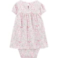 thumbnail image 2 of Carter's Child Of Mine Baby Girl Take Me Home Floral Dress, 3-Piece, Sizes Preemie-9M, 2 of 6