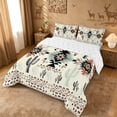 thumbnail image 2 of meiyoeat Rustic Western Aztec Print Queen Comforter Set For Adults,Desert Botanical Cactus Comforter Sets Queen For Men Women,Reversible,3-Piece, 2 of 7