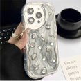thumbnail image 3 of Ins Sliver Love Glitter Diamond Soft Silicone Phone Case For iPhone 15 11 13 12 14 Pro Max X XR XS Camera Protective Back Cover, 3 of 4