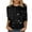 A-Black, variant on Celebrate Carnival Tshirts for Womens 3/4 Sleeve Round Neck Blouses Solid Sequins Patchwork Color Women's Tops A-Camouflage L