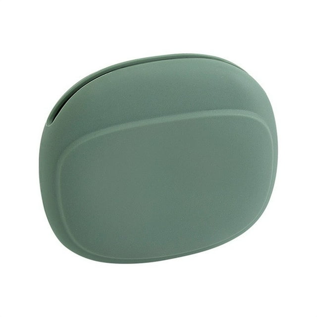 Wisewang Earphone Storage Bag Solid Color Adorable Earbud Data Line Organizing Box Indoor Outdoor Backpacking Organizer Green 1Set