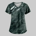 thumbnail image 7 of EHTMSAK Scrubs Tops Women 2xi Floral with Pocket Working Uniform Short Sleeve V Neck Workwear Blouse T-Shirt with Pockets on Clearance Navy M, 7 of 7