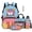 Baseball Ice Cream Pattern, variant on XYZCANDO Flaming Baseball Stitches 5 Pcs Set Kids Backpack Set with Key Lanyard Lunch Box Pencil Case Water Bottle Carrier with Anti-Scratch Kids School Bag