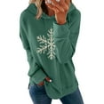 thumbnail image 6 of Christmas Hoodie for Women Long Sleeved Tops Funny Holiday, Graphic Sweatshirt with Pockets Green-2 L, 6 of 6