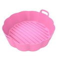 thumbnail image 5 of Hloma 6.5/7.5 Inch Round Silicone Air Fryers Liner Non-Stick Bakeware Micro-wave Oven Safe Binaural Design Baking Tray for Bakery, 5 of 8