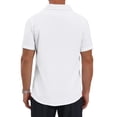 thumbnail image 3 of INSPIRE CHIC Men's Linen Chest Pocket Short Sleeve Casual Hawaiian Beach Polo Shirts M White, 3 of 6