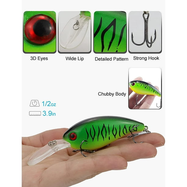 Four Corners Fishing Baits Diving Crankbait Lures for Largemouth