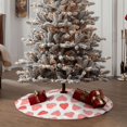 thumbnail image 5 of Daiia Pink Hearts1 Drawing Merry Christmas Tree Skirt , Xmas Large Lace-up Tree Skirt, Santa Snowflakes Rustic Home Decorations New Year Party Farmhouse Decor-48", 5 of 7