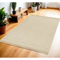 4' X 6' Tan Geometric Area Rug