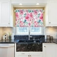 thumbnail image 6 of Floral Kitchen Curtains 2 Panels UV Protected Tier Curtains, Half Window Curtains Kitchen Tiers for Guest Room Bathroom Sink Laundry Room Basement,24 x 27 Inch, 6 of 7