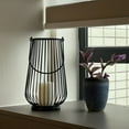 thumbnail image 6 of Mainstays 12" Black Metal Wire Candle Holder Lantern, Large, 6 of 6