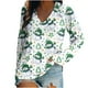 thumbnail image 2 of Pntutb Camiseta de manga larga raglán con estampado navideño informal con cuello en V para mujer Pntutb Pntutb-6093, 2 of 5