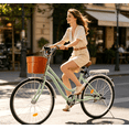 thumbnail image 5 of 26 Inch Bikes for Women with Basket, Womens Cruiser Bicycle with Adjustable Seat, City Commuter Cruiser Bike, Adult Beach Bicycle with Basket & Lock, Blue/Green, 5 of 13
