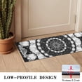 thumbnail image 3 of Black White Tie Dye Mandala Pattern Door Rugs,Washable Non Slip Door Mats Indoor,Decorative Door Mats,Entry Mat Indoor for Entrance,Bedroom,Kitchen,Bathroom,16"x47", 3 of 6