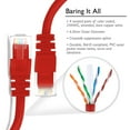 thumbnail image 3 of Huetron™ 10-Pack Cat 5e Ethernet Snagless RJ45 Patch Computer LAN Network Cord Cable (0.5 ft/RED)), 3 of 6