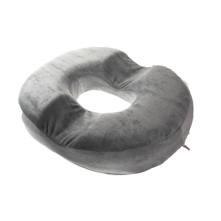 Donut Pillow, Non Slip Pressure Seat Cushion for Tailb Perineal Coccyx ,  Gray