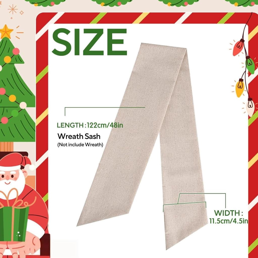 Yihuala Extra Long 122Cm Wreath Sashes Ribbon For Holiday Decorations Polyester Materials Perfect For Christmas And Thanksgiving