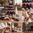 thumbnail image 2 of Americana Christmas Tree Quilt Kit, DIY Holiday Patchwork Sewing Craft Kit, Red White Blue Stars & Stripes Craft Set for Adult Beginners, Gifts for Quilting Lovers(2PCS), 2 of 6