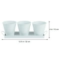 thumbnail image 2 of 3pc Flower Iron Bucket Planter Pot with Tray Retro Flower Buckets Succulents Pot, 2 of 9