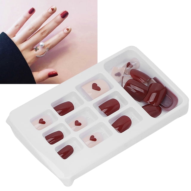 24pcs False Nails, Full Cover Press On prosthetic Nails Tips Coffin prosthetic Nails Shiny Glitter False Nail, Fashionable Full Cover Artificial False Nails Light Weight Fit Perfectly