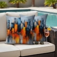 thumbnail image 2 of Outdoor Pillow Cover Oil Painting Set of 2 Waterproof Throw Pillowcases Abstract Landscape Decorative Patio Furniture Pillows for Couch Garden Indoor & Outdoor Use, 2 of 9