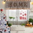 thumbnail image 6 of 2 Pack Valances for Windows, Farmhouse Window Valances for Living Room/Bedroom/Bathroom, Vintage Country Texas Star Plaid Wooden Grain Light Filtering Kitchen Curtain Valance 42"W x18" L, 6 of 9