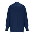 thumbnail image 6 of UQJfacai Womens Fashion Oversized Long Sleeve Hoodie Button Down V Neck Sweatshirt Fall Casual Hooded Pullover Tops with Pocket, 6 of 6
