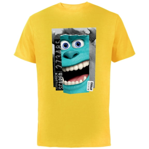 Disney and Pixar’s Monsters, Inc. Sulley Top Scarer - Short Sleeve Cotton T-Shirt for Adults - Customized-Yellow