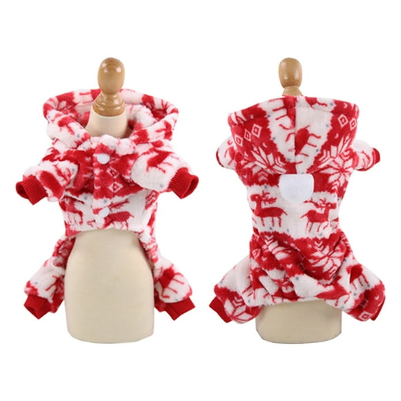 Vêtements pour Chiot en Molleton Super Doux Vêtements pour Animaux Noël Chien Hiver Chaud Tenue d'Intérieur