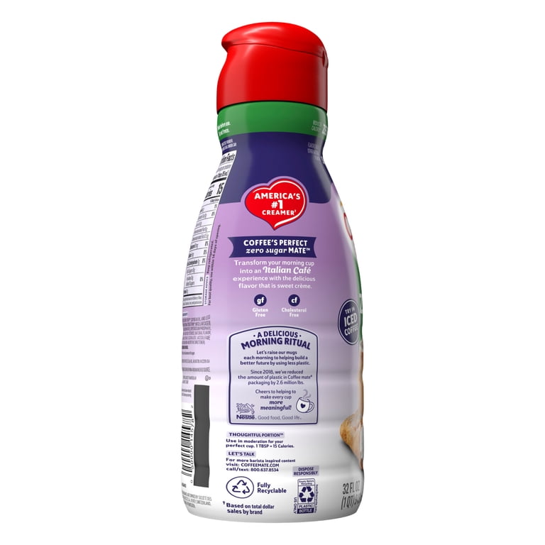 Nestle Coffee Mate Sugar-Free Italian Sweet Creme Liquid Coffee