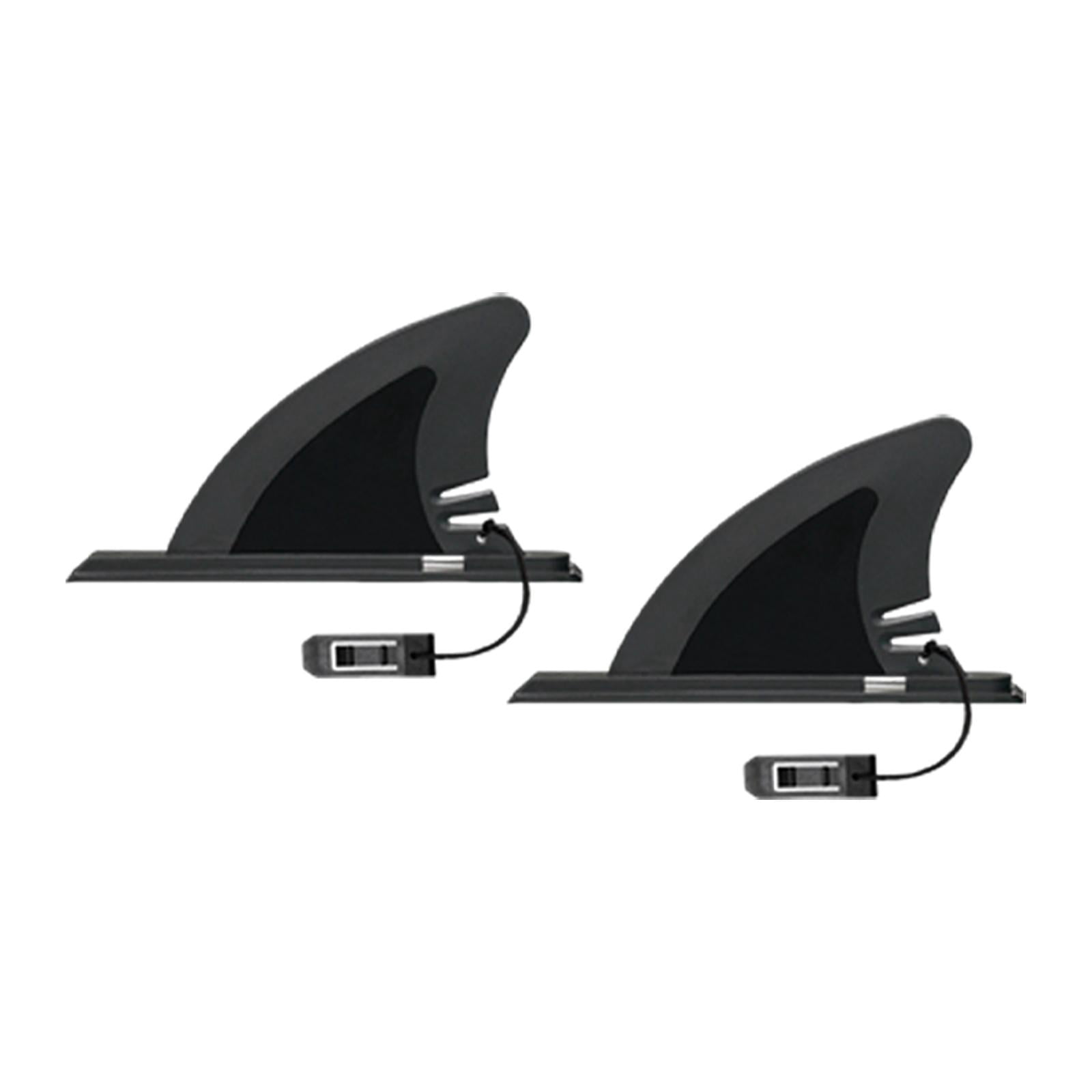 funtasica Surfboard PVC Quick Release Pin Fin Hydrodynamic Design Accessory for Beginners Black Simple Assemble Spare Parts Replacement 4inch 2Pcs
