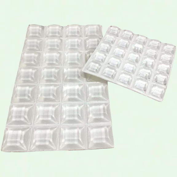 53 Pack Clear Rubber Feet - Made in USA - Self Stick Bumper Pads for Electronics, Speakers, Laptop, Appliances, Furniture, Computers