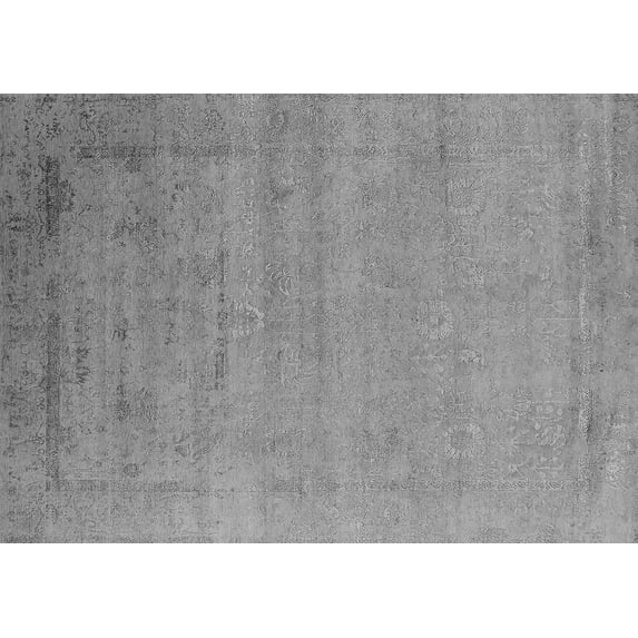 Ahgly Company Indoor Rectangle Oriental Gray Industrial Area Rugs, 7' x 10'