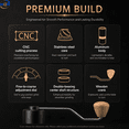 thumbnail image 4 of Hand Crank Coffee Grinder, CNC One-Piece Cutting Nickel Grinder, A Must-Have At Home, Great Gift, 4 of 14