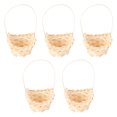 thumbnail image 2 of Miangastore 5Pcs Kitchen Basket Khaki Wooden Hand-Knitting Design for General Users, 2 of 9