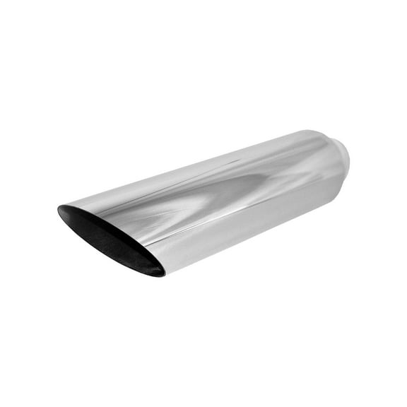 Brand New Polished Stainless Angle Cut Exhaust Tip 2 1/4" IN 4" Out 18" L