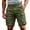 Army Green #33, variant on KDDYLITQ Capri Shorts for Men Drawstring Waist Stretch Quick Dry Solid Gym Shorts Summer Work Outdoor Travel Athletic Shorts with Zipper Pockets Red 2XL