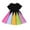 Black, variant on Pejock 18M-6 Years Baby Girls Layered Tulle Tutu Dress Toddler Kids Baby Girls Fashion Cute Short Sleeve Sweet Rainbow Stitching Ruffle Dress