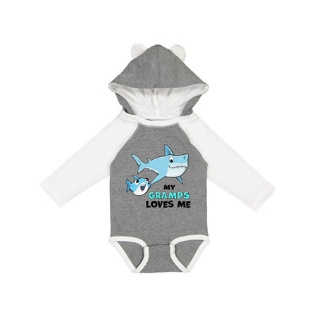 

Inktastic My Gramps Loves Me with Cute Sharks Gift Baby Boy or Baby Girl Long Sleeve Bodysuit