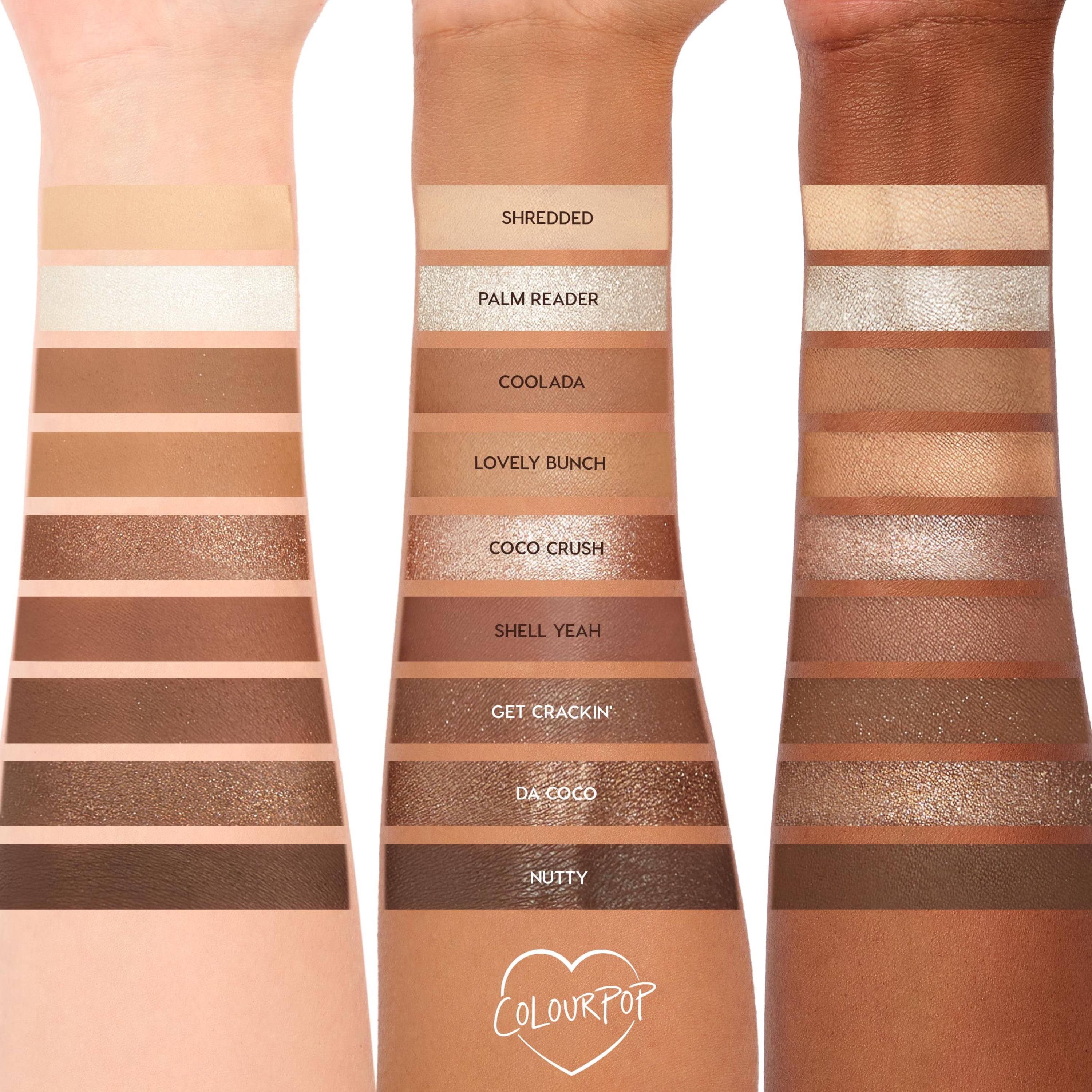ColourPop 9 Pan Pressed Powder Palette, Going Coconuts