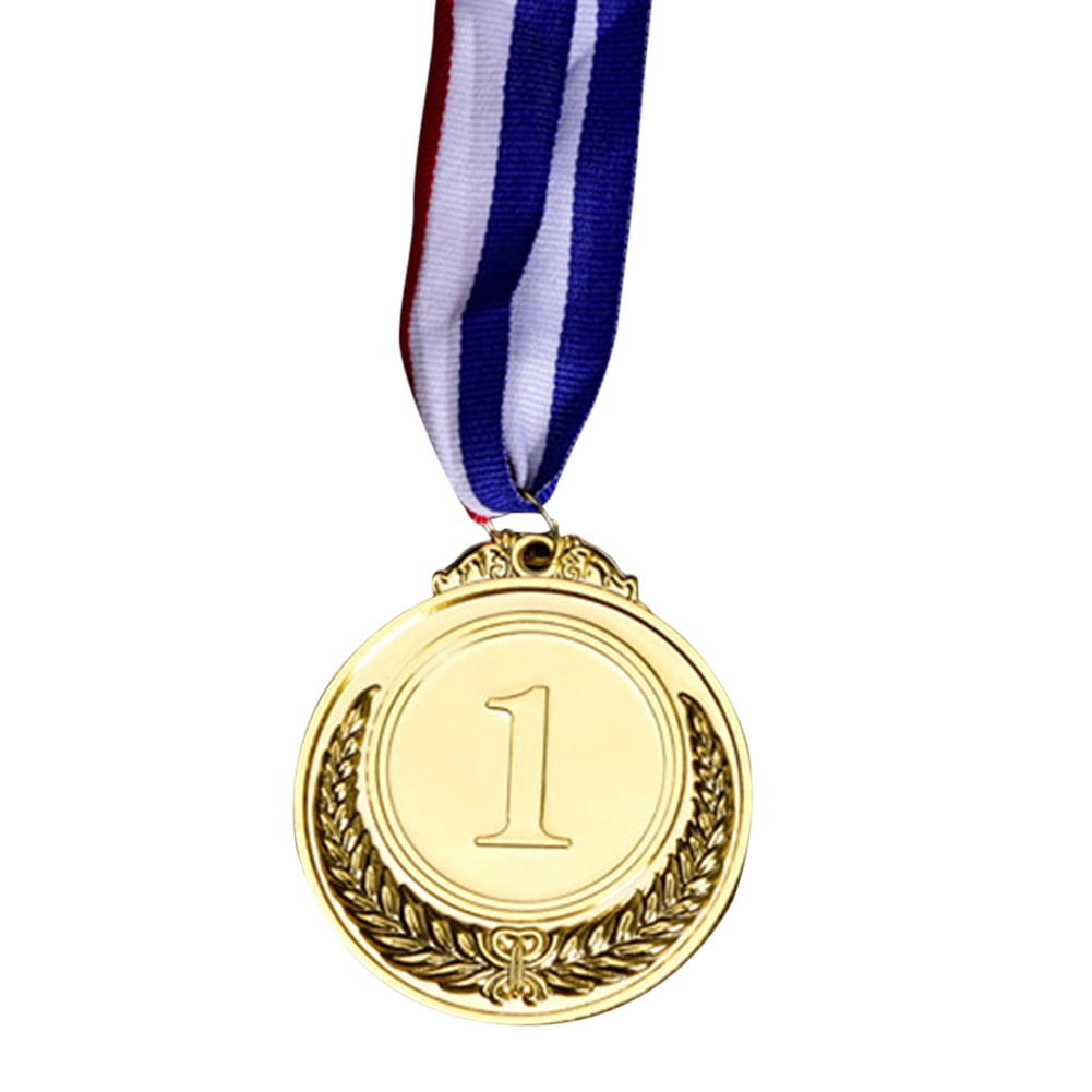 BLEEUS 30pcs 2inch Gold Silver Bronze Award Medal With Neck Ribbon Winner Medal(wheat) Sporting Supplies (Wheat)