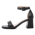 thumbnail image 2 of kkdom Women Chunky Sandals Heels Classic Ankle Strap Heels Black Size 7.5, 2 of 7