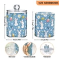 thumbnail image 5 of Yayeee 2 Pack Qtip Holder Bathroom Cotton Swab Canister with Lid Clear Dispenser Set, Cartoon Easter Bunnies, 5 of 6