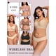 thumbnail image 5 of Sujetador inalámbrico de gelatina Bra OEAK para mujer, cobertura total, negro, 3XL, 5 of 8